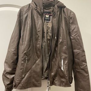 Faux leather jacket